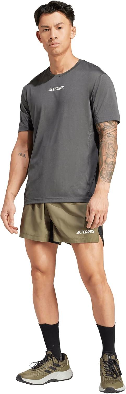 imageadidas Mens Terrex Multi Athletic Shorts Trail Running Casual Bottoms Casual Comfort Technology BlackOlive Strata 5