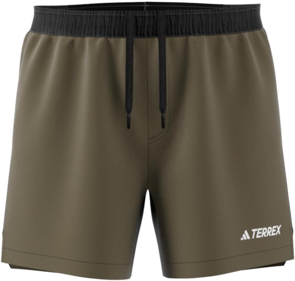 imageadidas Mens Terrex Multi Athletic Shorts Trail Running Casual Bottoms Casual Comfort Technology BlackOlive Strata 7
