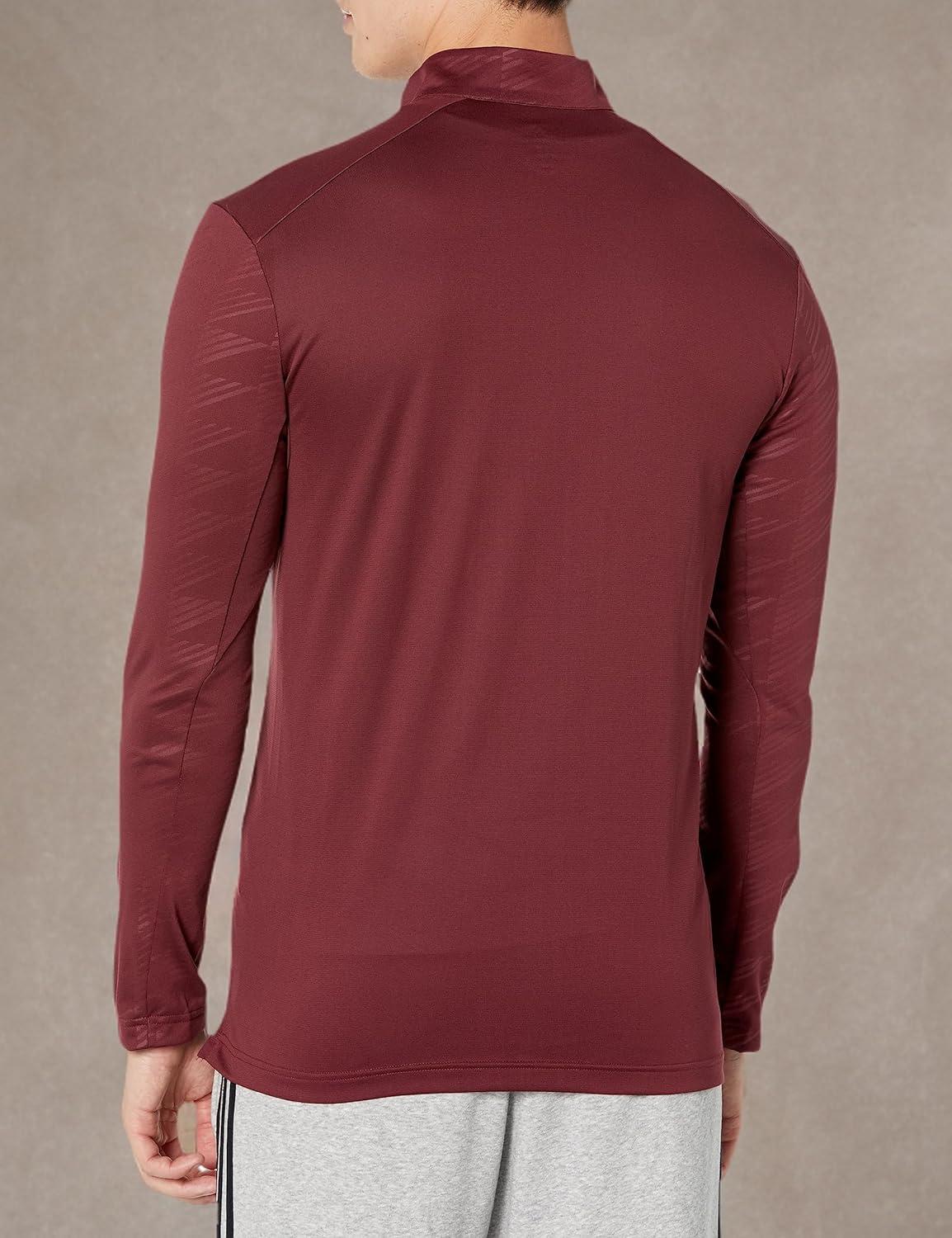 imageadidas Mens Terrex Multi HalfZip Long Sleeve TShirtShadow Red