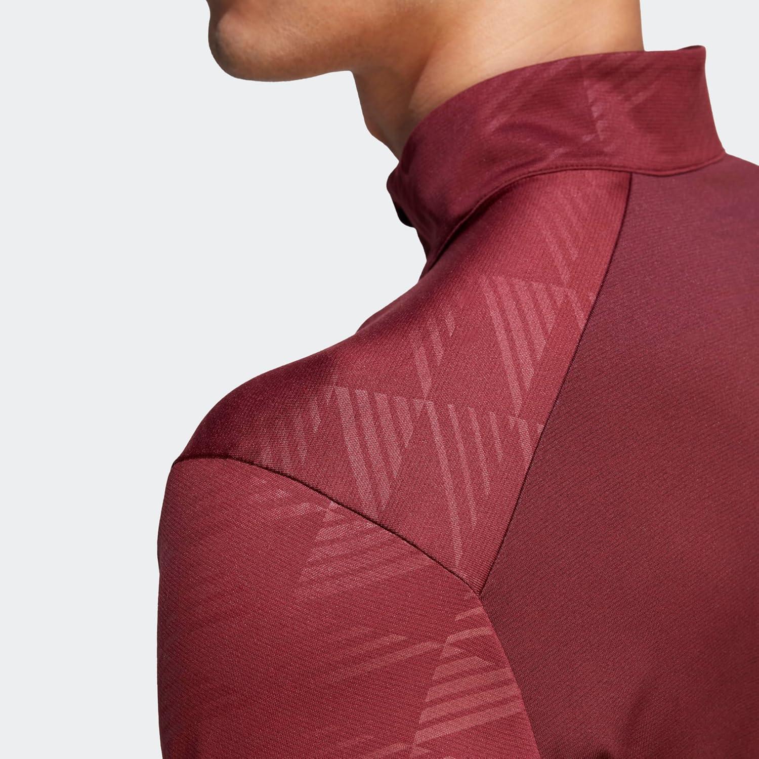 imageadidas Mens Terrex Multi HalfZip Long Sleeve TShirtShadow Red