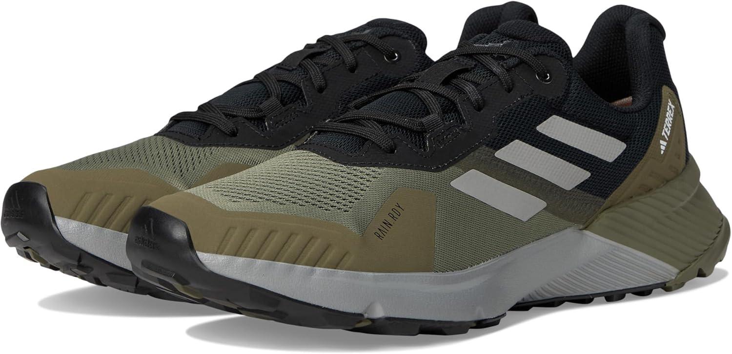 imageadidas Mens Terrex Soulstride RainRDY SneakersOlive StrataSolid GreyBlack