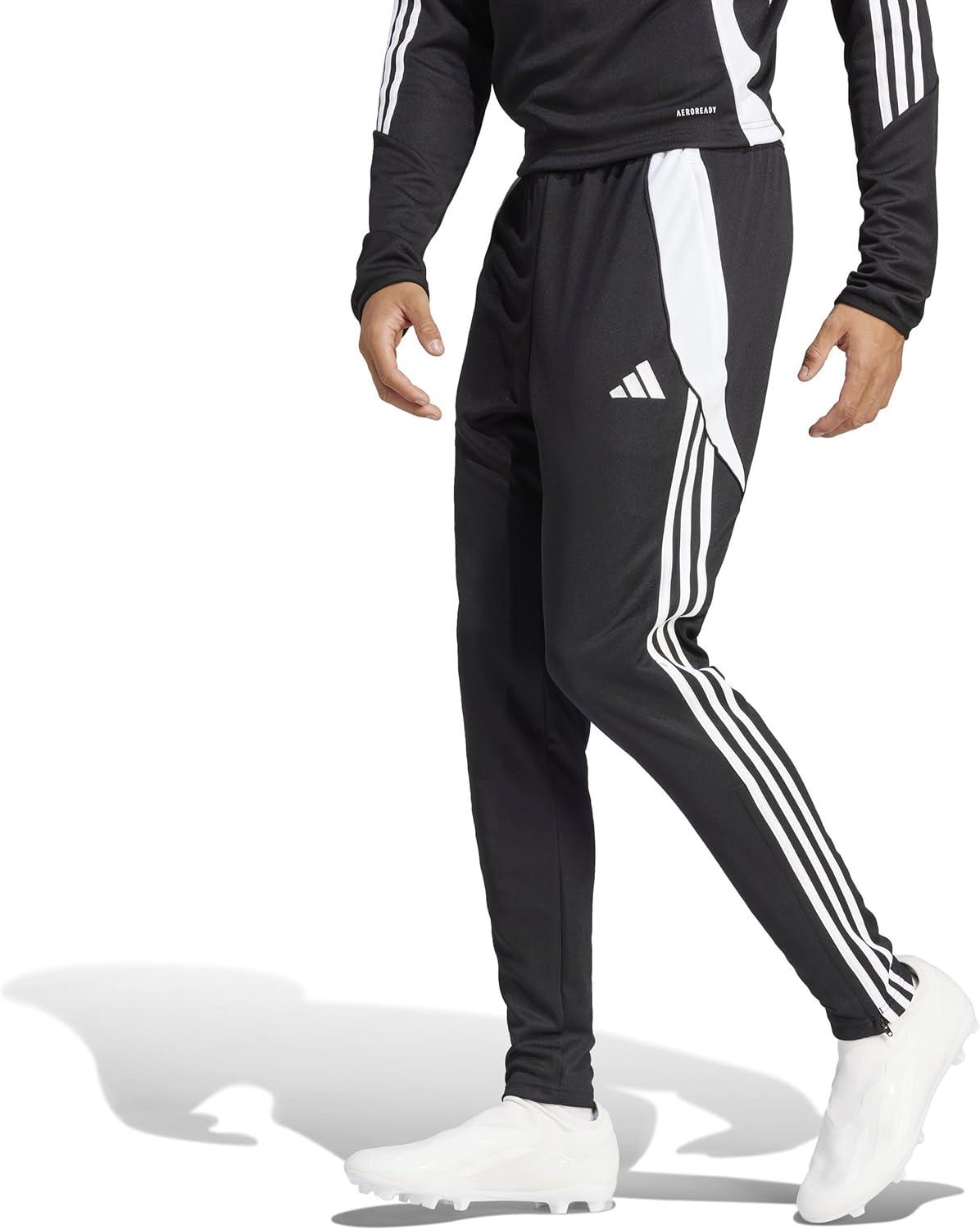 imageadidas Mens Tiro 24 Soccer Tracksuit PantsBlackWhiteBlack