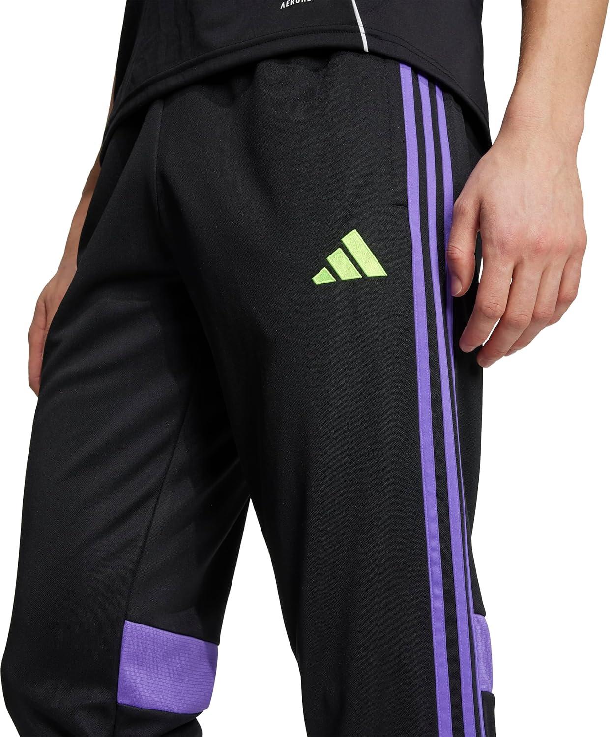 imageadidas Mens Tiro 25 Essentials Training PantsBlackPurple RushLucid Lemon
