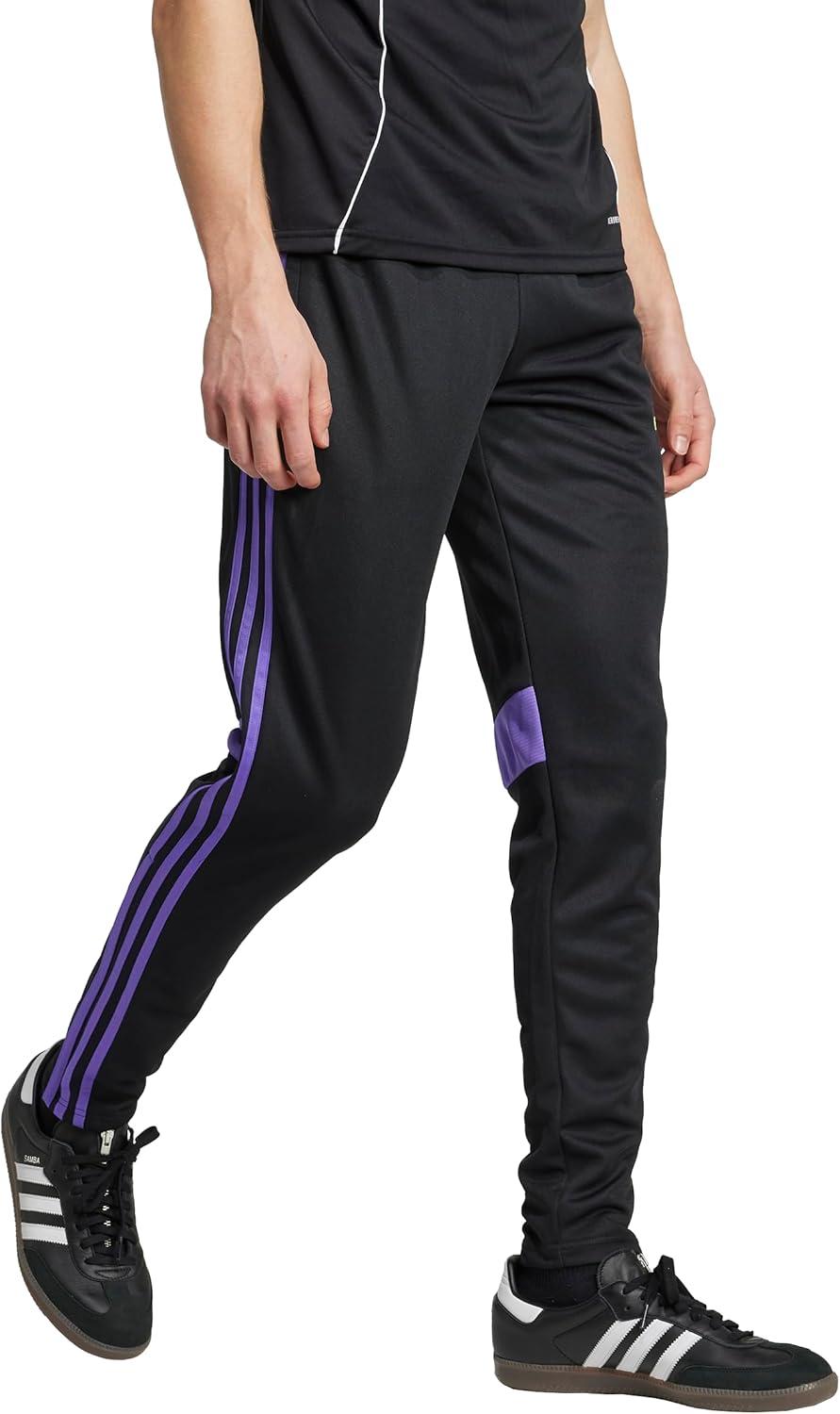 imageadidas Mens Tiro 25 Essentials Training PantsBlackPurple RushLucid Lemon