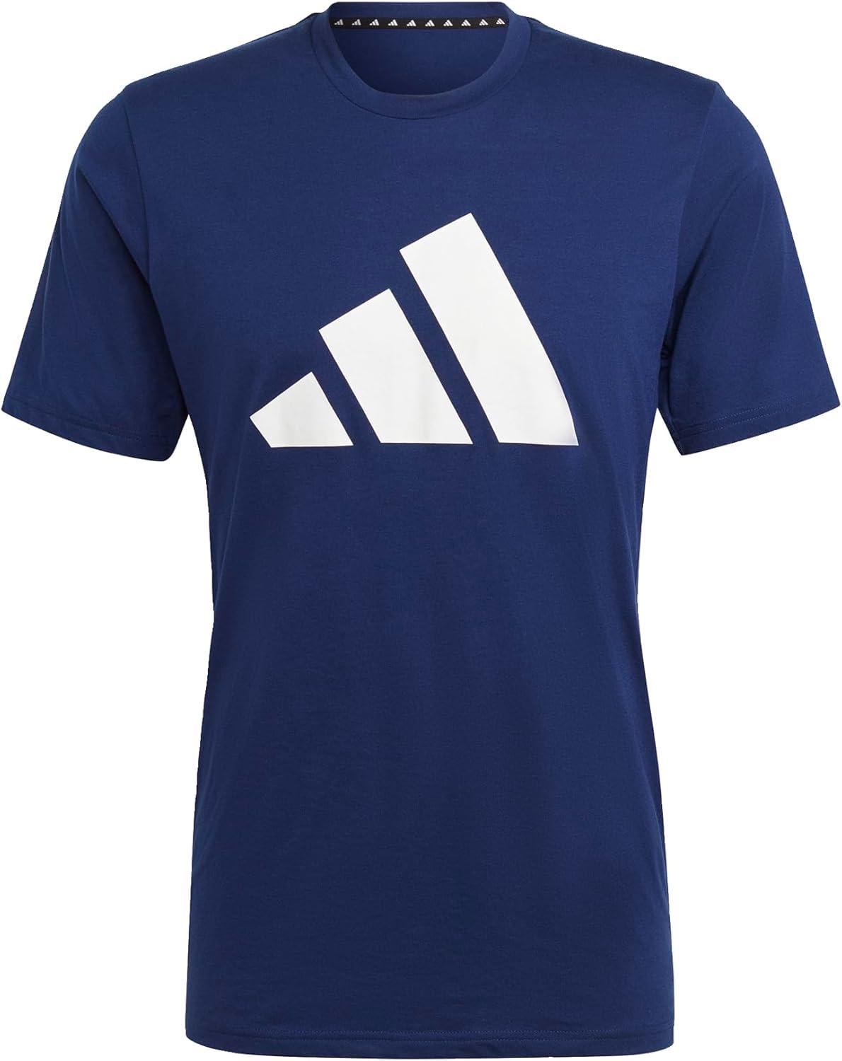 imageadidas Mens Training Essentials Feel Ready Logo TShirtDark Blue White