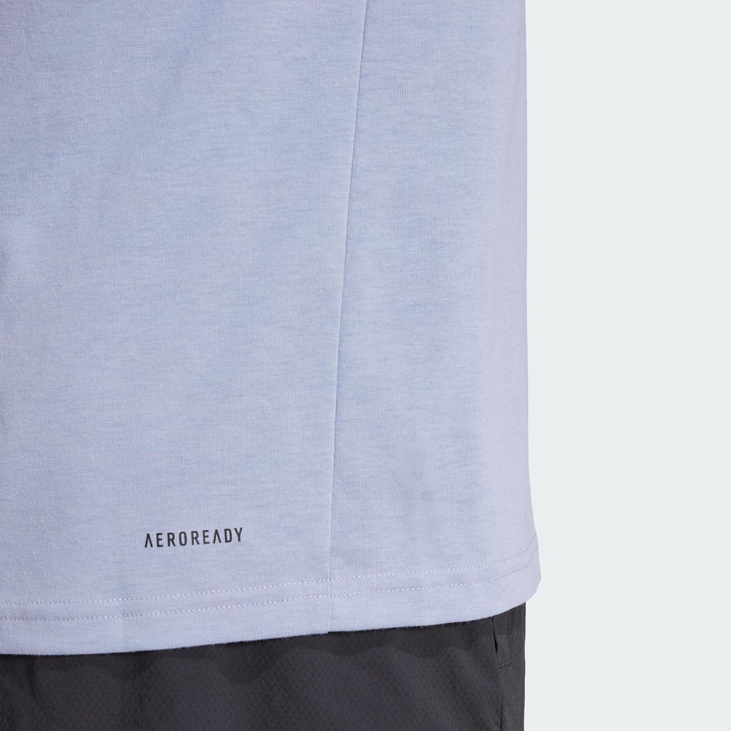 imageadidas Mens Training Essentials Feel Ready Logo TShirtSilver Violet Black