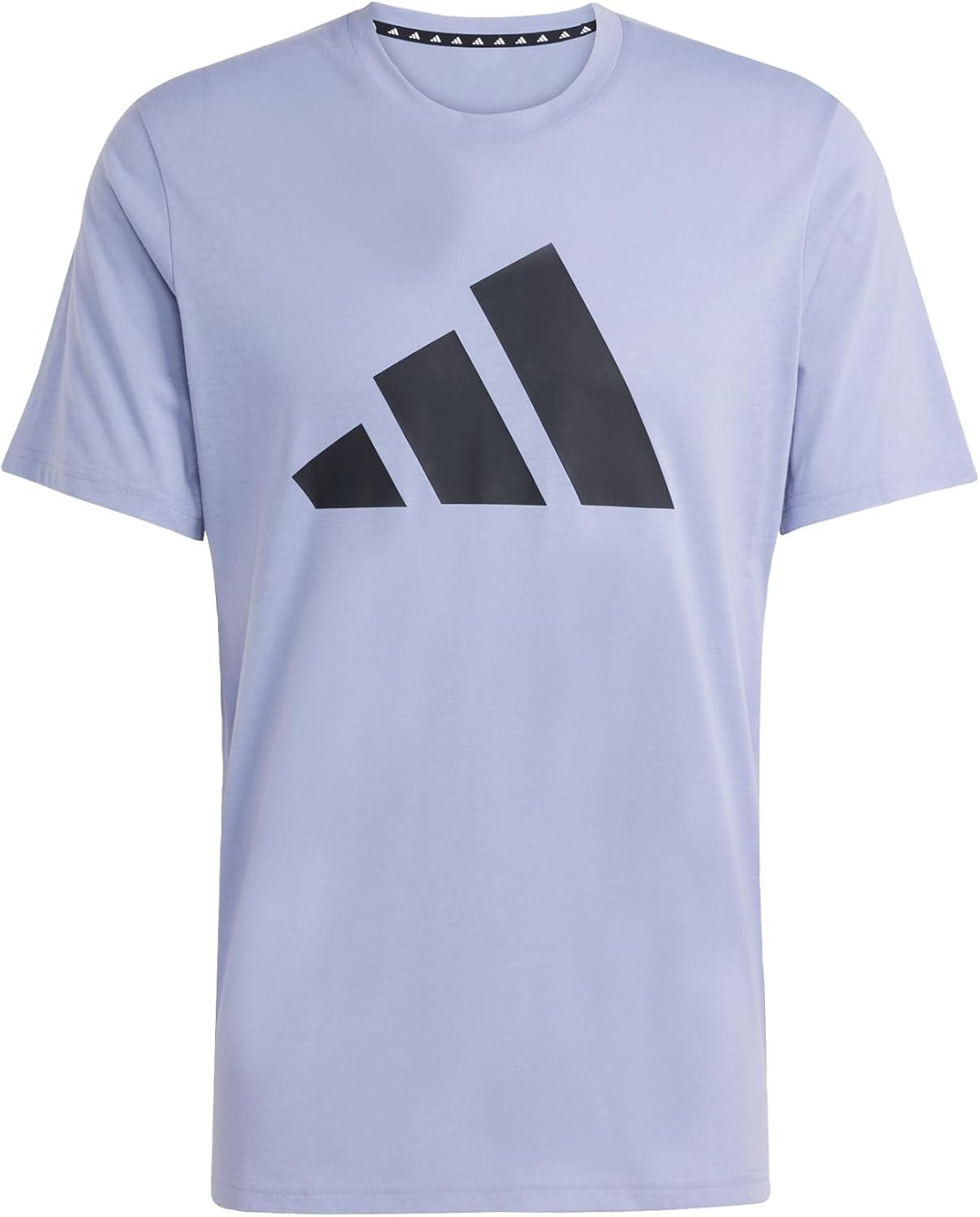 imageadidas Mens Training Essentials Feel Ready Logo TShirtSilver Violet Black