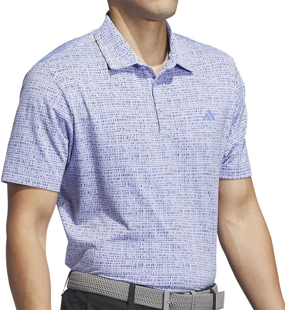 imageadidas Mens Ultimate365 Power Grid Print Polo ShirtBlue Spark