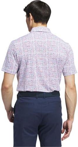 imageadidas Mens Ultimate365 Power Grid Print Polo ShirtWhiteTeam Royal BlueBetter ScarletCollegiate Green