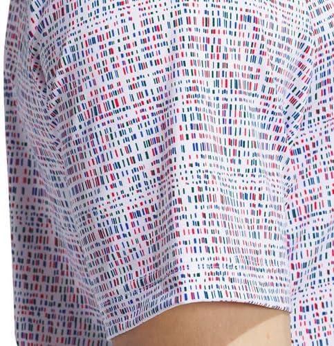 imageadidas Mens Ultimate365 Power Grid Print Polo ShirtWhiteTeam Royal BlueBetter ScarletCollegiate Green