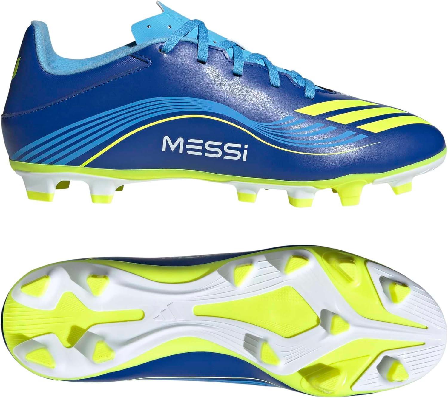 imageadidas Unisex Adult F50 Messi Club Firm Ground Multi Ground ShoesTeam Royal BlueSolar YellowSemi Blue Burst