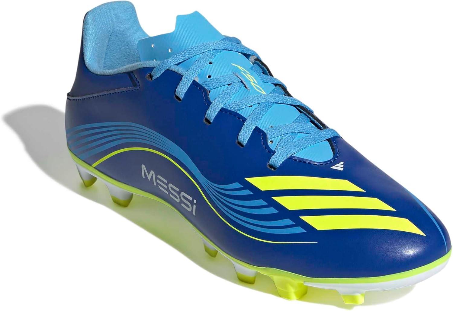 imageadidas Unisex Adult F50 Messi Club Firm Ground Multi Ground ShoesTeam Royal BlueSolar YellowSemi Blue Burst