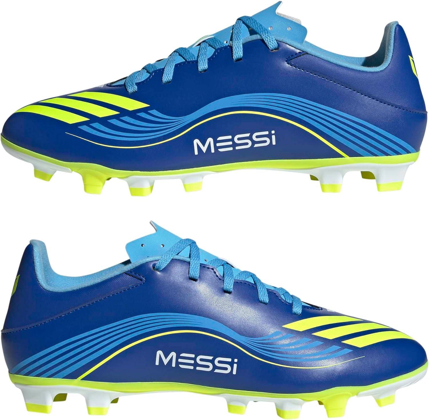 imageadidas Unisex Adult F50 Messi Club Firm Ground Multi Ground ShoesTeam Royal BlueSolar YellowSemi Blue Burst