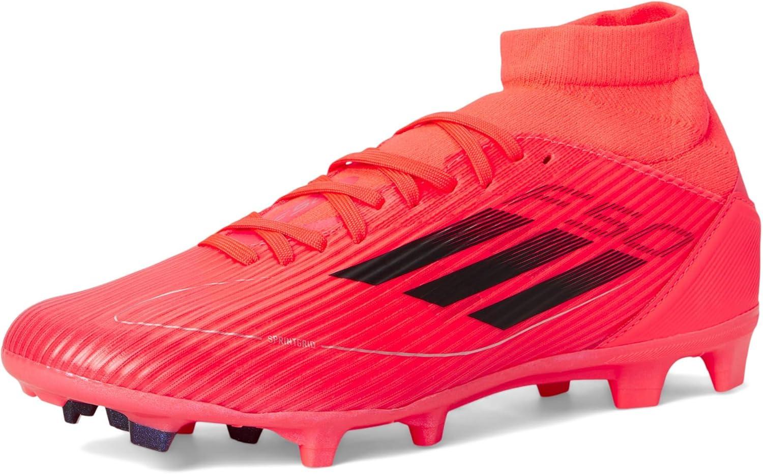 imageadidas Womens F50 League Mid Top FirmMulti Ground SneakerTurboAurora BlackPlatin Metallic