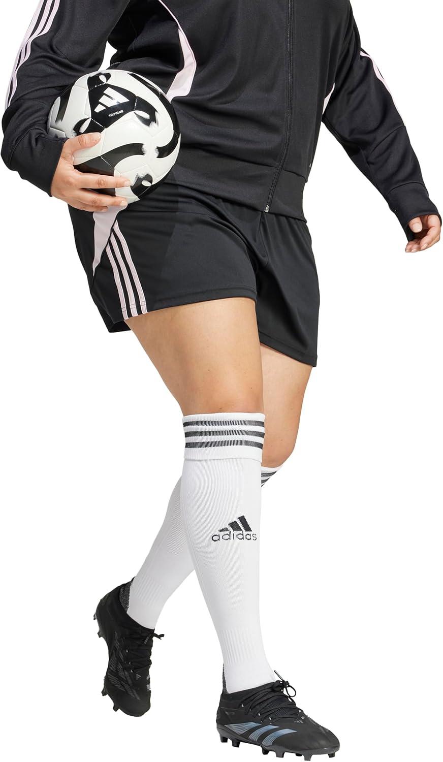 imageadidas Womens Plus Size Tiro 24 Training ShortsBlackClear Pink