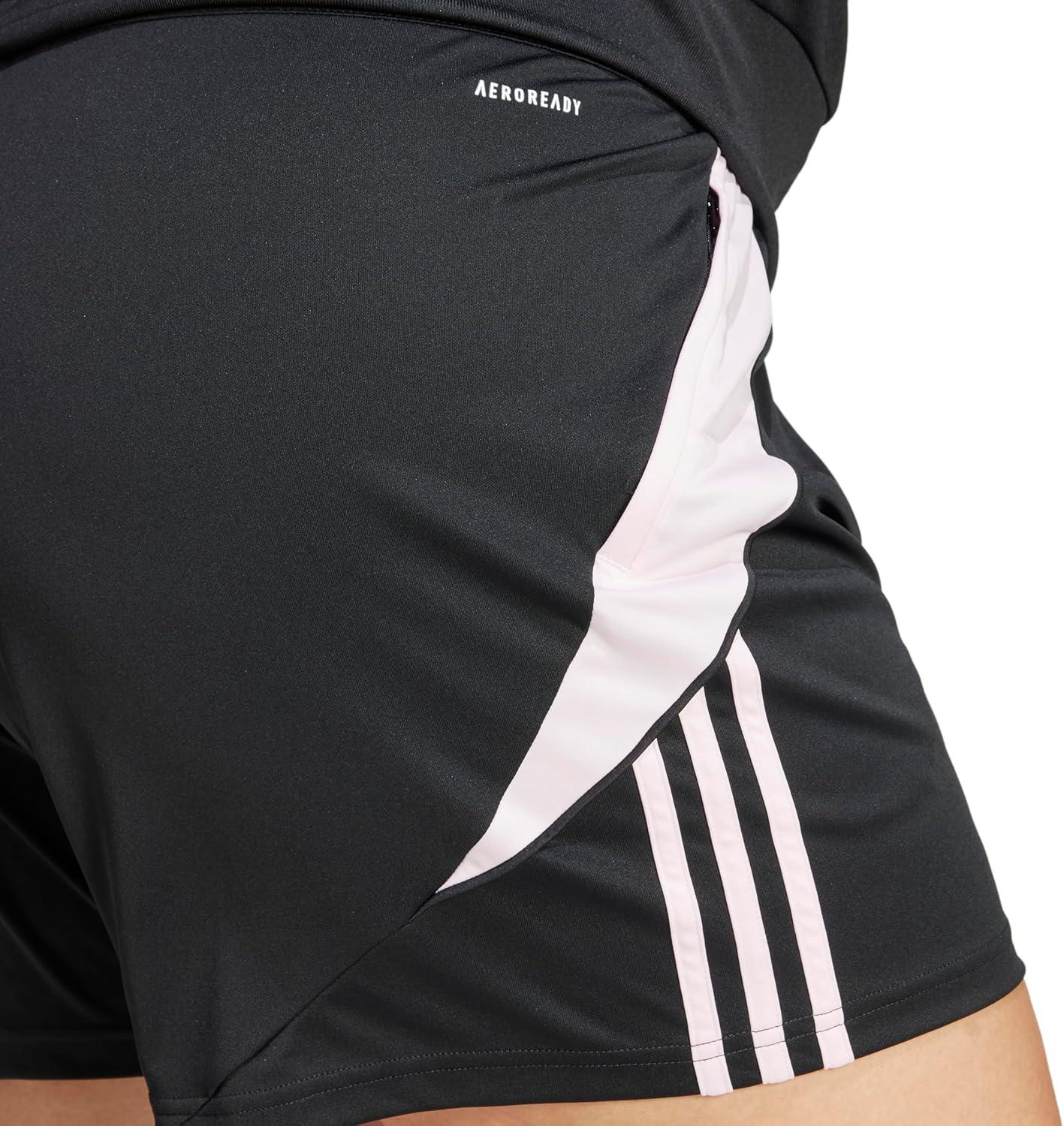 imageadidas Womens Plus Size Tiro 24 Training ShortsBlackClear Pink