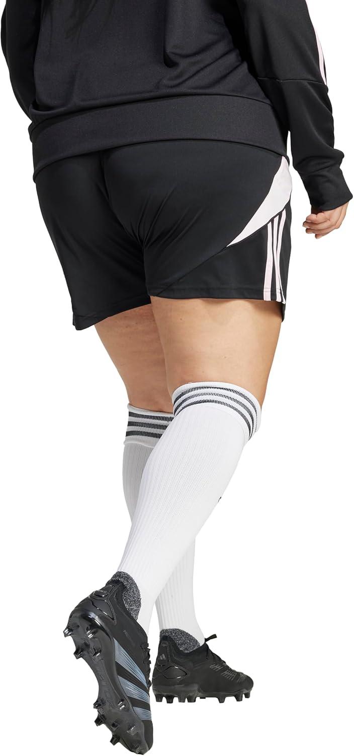 imageadidas Womens Plus Size Tiro 24 Training ShortsBlackClear Pink