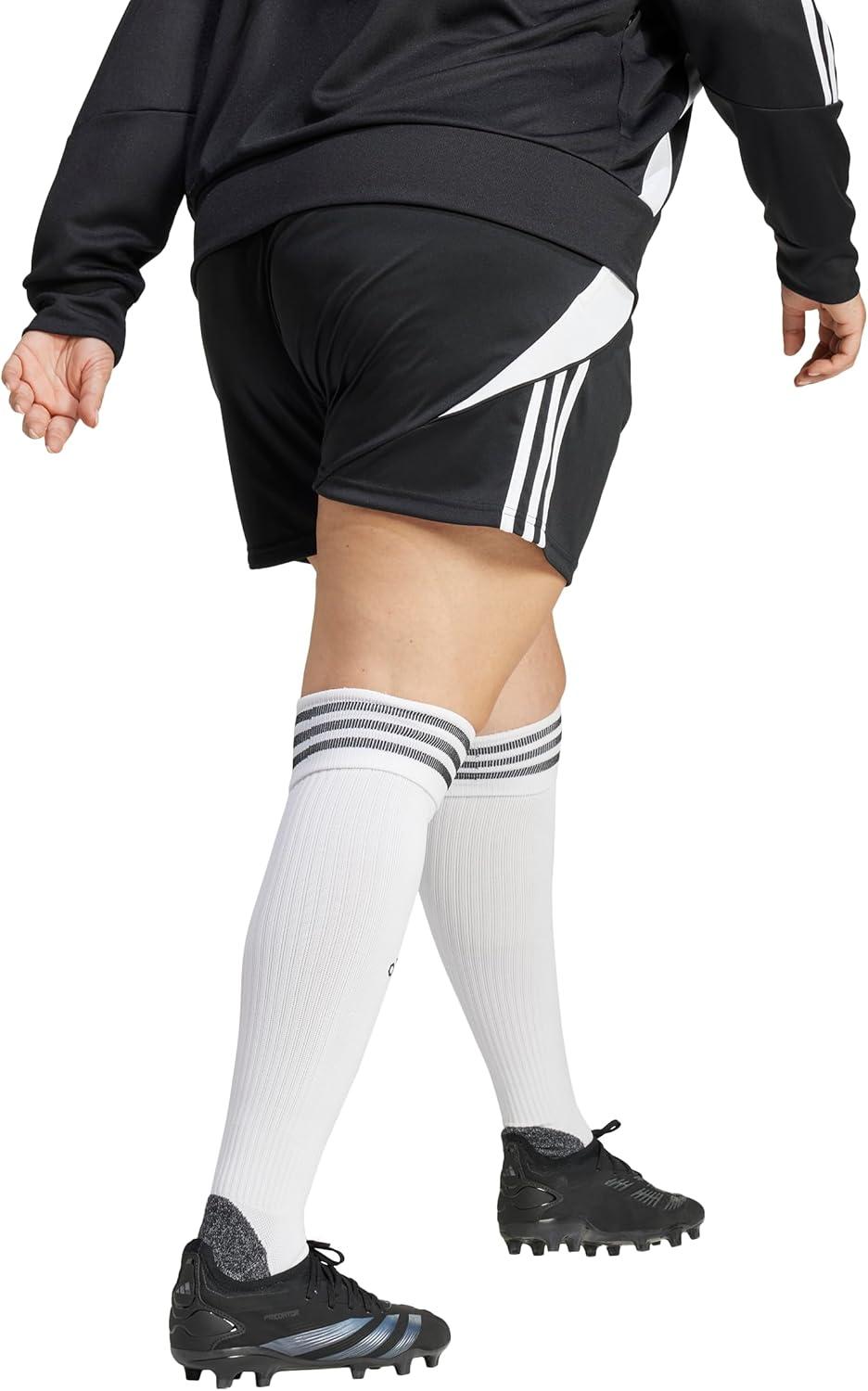 imageadidas Womens Plus Size Tiro 24 Training ShortsBlackWhite