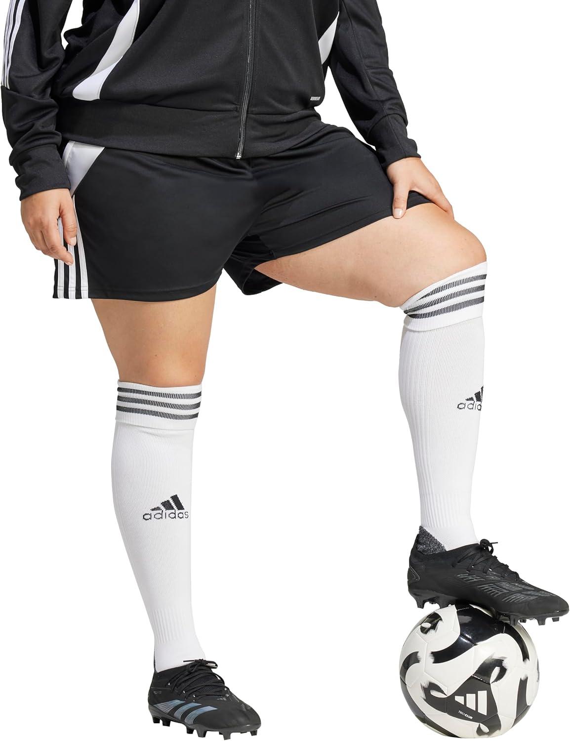 imageadidas Womens Plus Size Tiro 24 Training ShortsBlackWhite