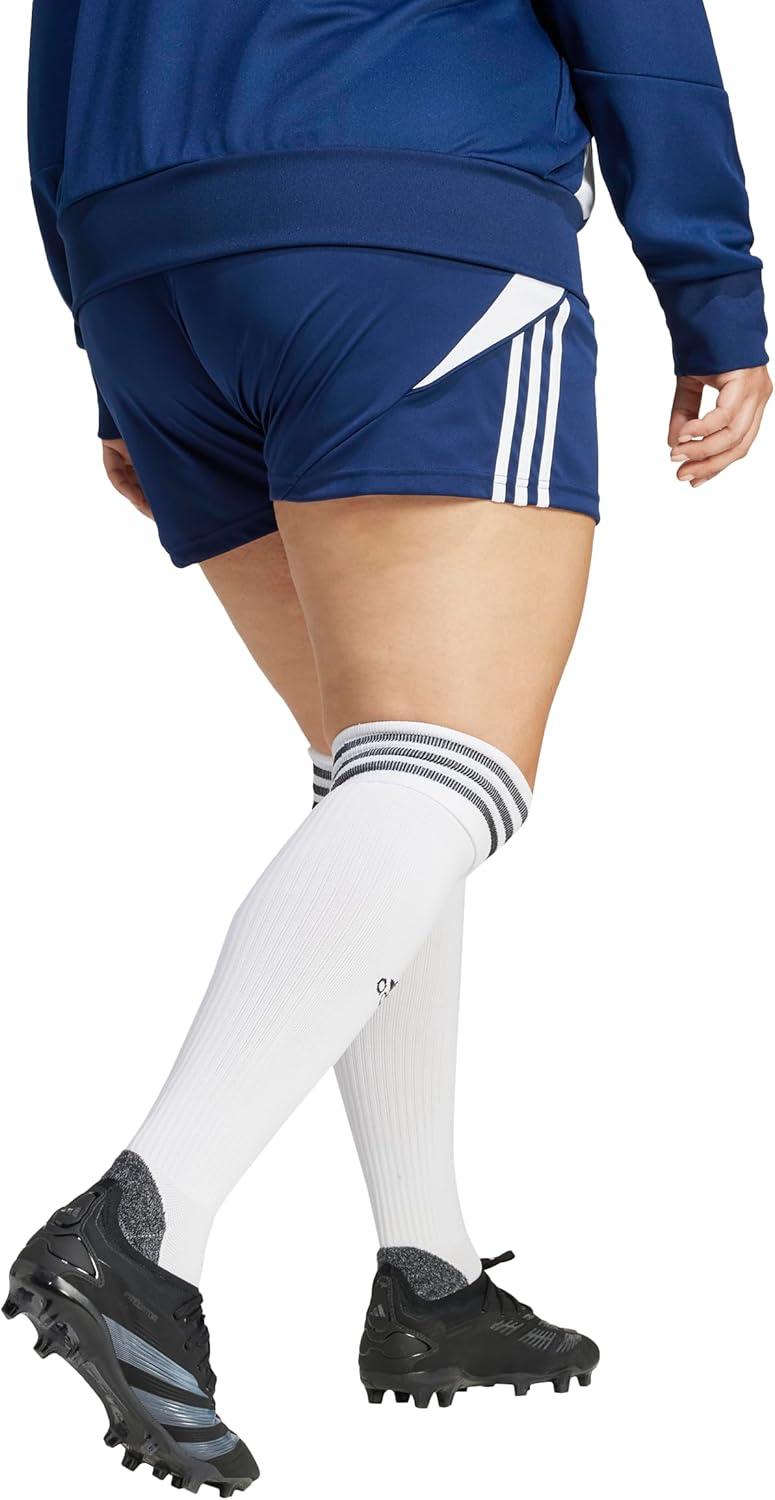 imageadidas Womens Plus Size Tiro 24 Training ShortsTeam Navy BlueWhite