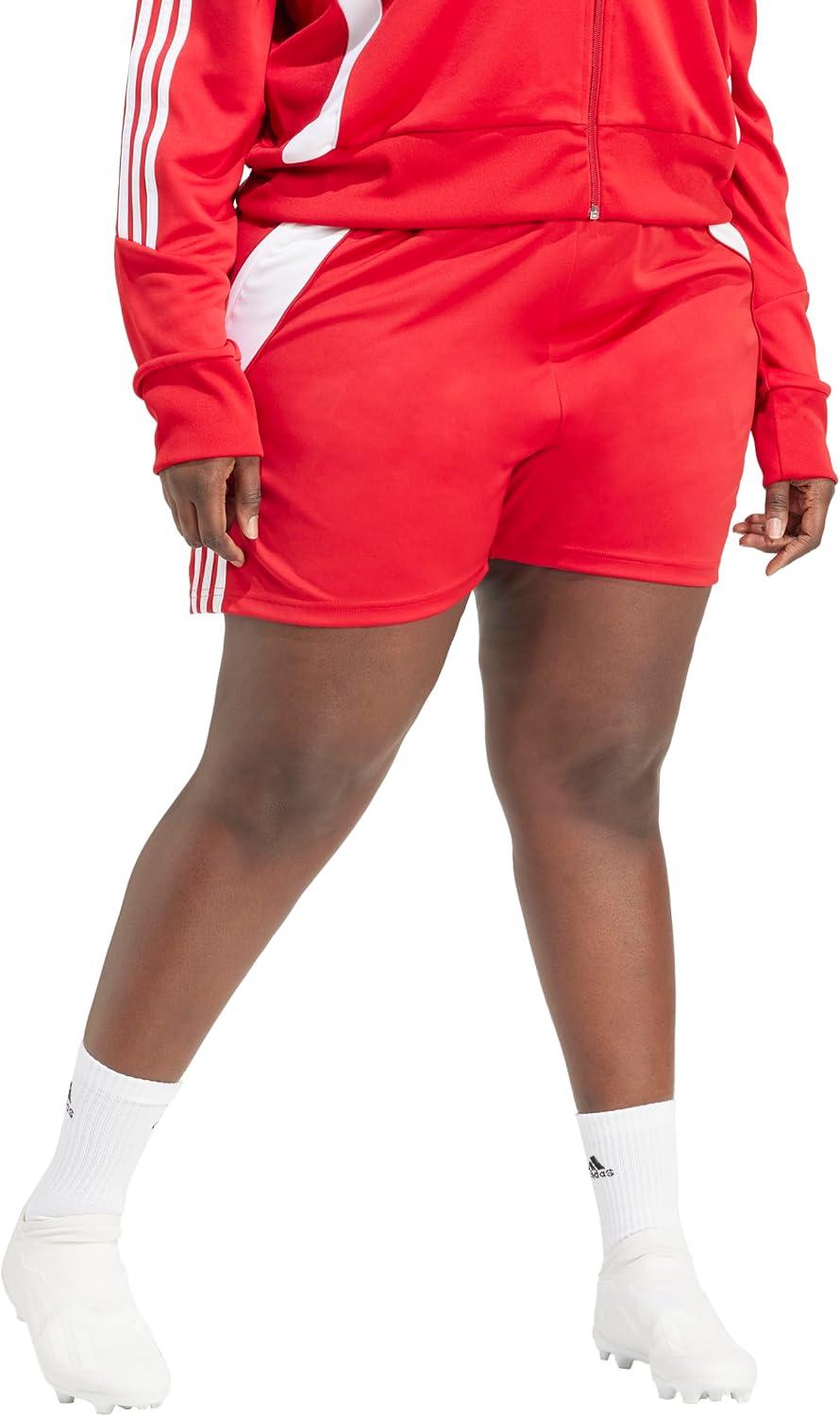 imageadidas Womens Plus Size Tiro 24 Training ShortsTeam Power RedWhite