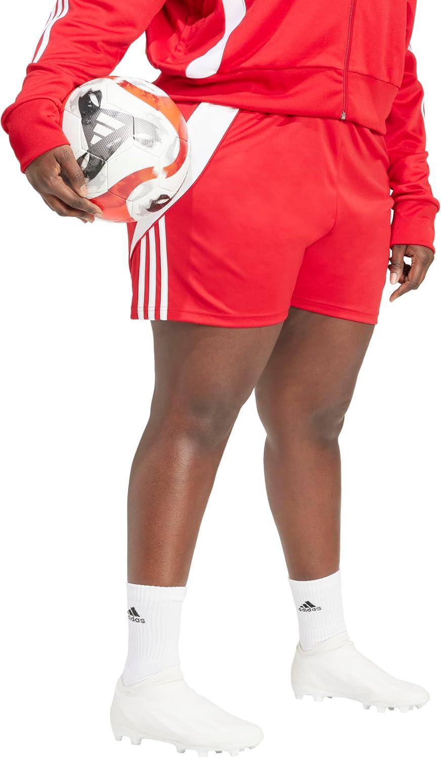 imageadidas Womens Plus Size Tiro 24 Training ShortsTeam Power RedWhite