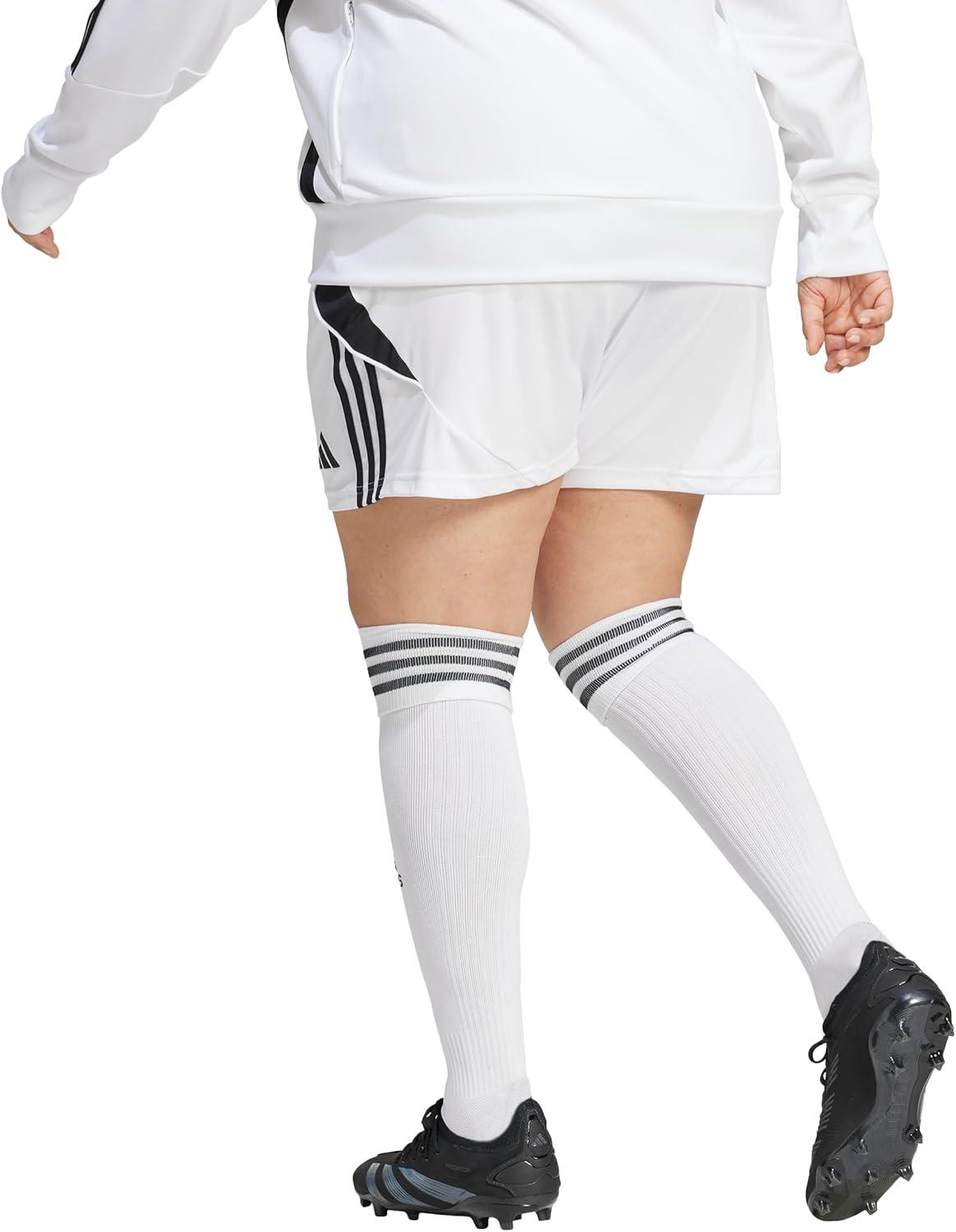 imageadidas Womens Plus Size Tiro 24 Training ShortsWhiteBlack