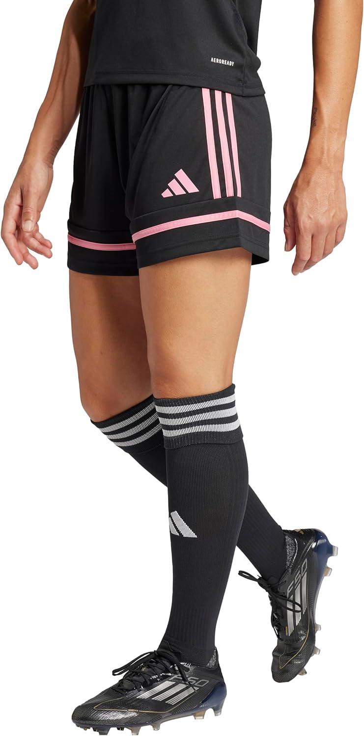 imageadidas Womens Squadra ShortsBlackBlackEasy Pink