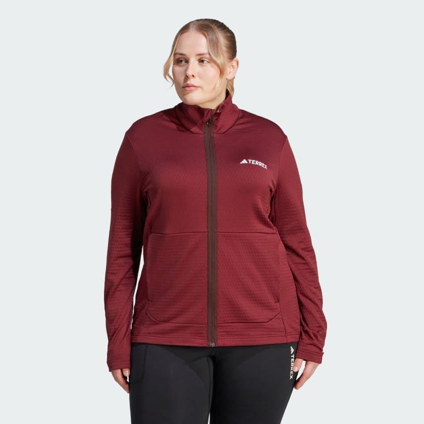 imageadidas Womens Terrex Multi Light Fleece Full Zip JacketShadow Red