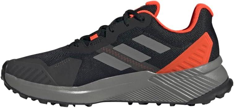imageadidas Womens Terrex Soulstride Trail Running Hiking ShoeBlackGreySolar Red