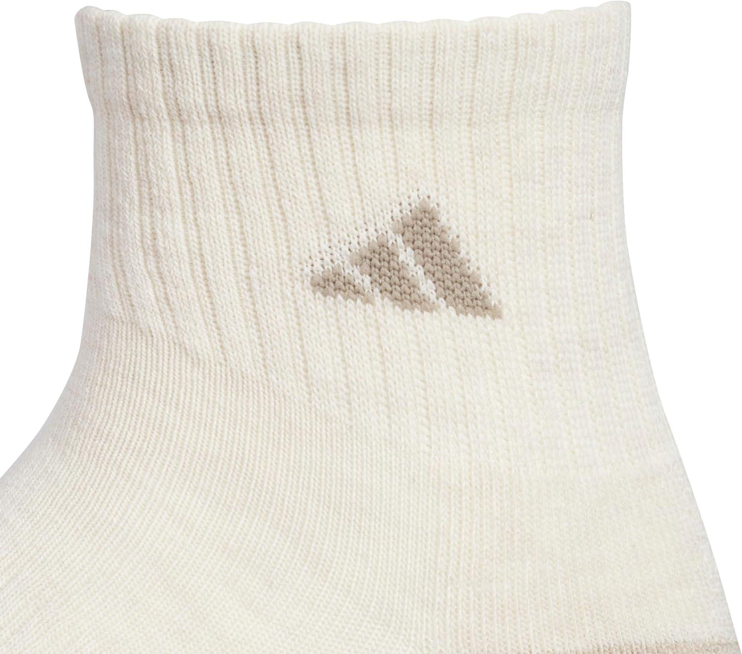 imageadidas mens Cushioned Quarter Ankle Socks 3pair PackAlumina HeatherCool Light HeatherWonder Silver