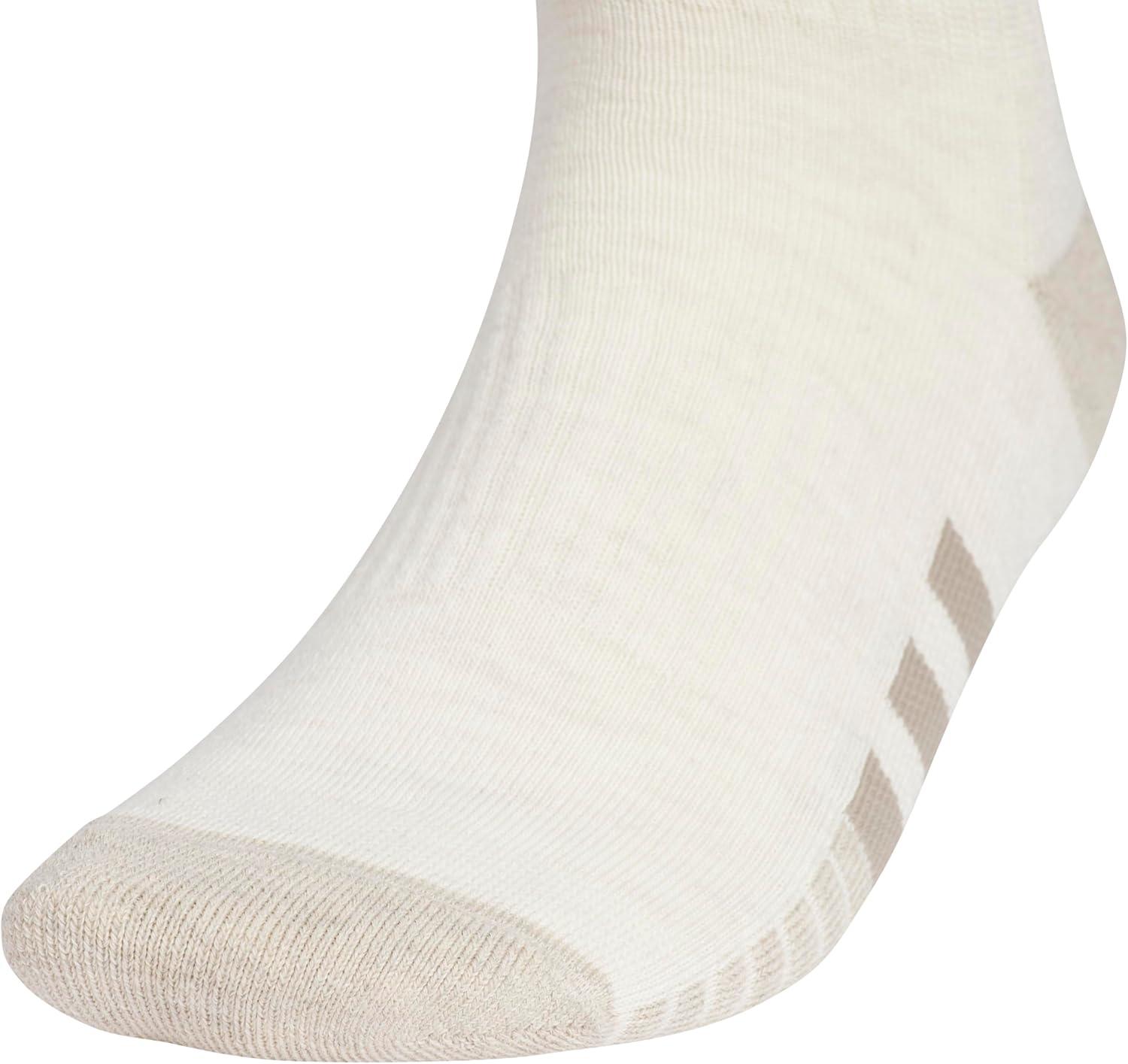 imageadidas mens Cushioned Quarter Ankle Socks 3pair PackAlumina HeatherCool Light HeatherWonder Silver