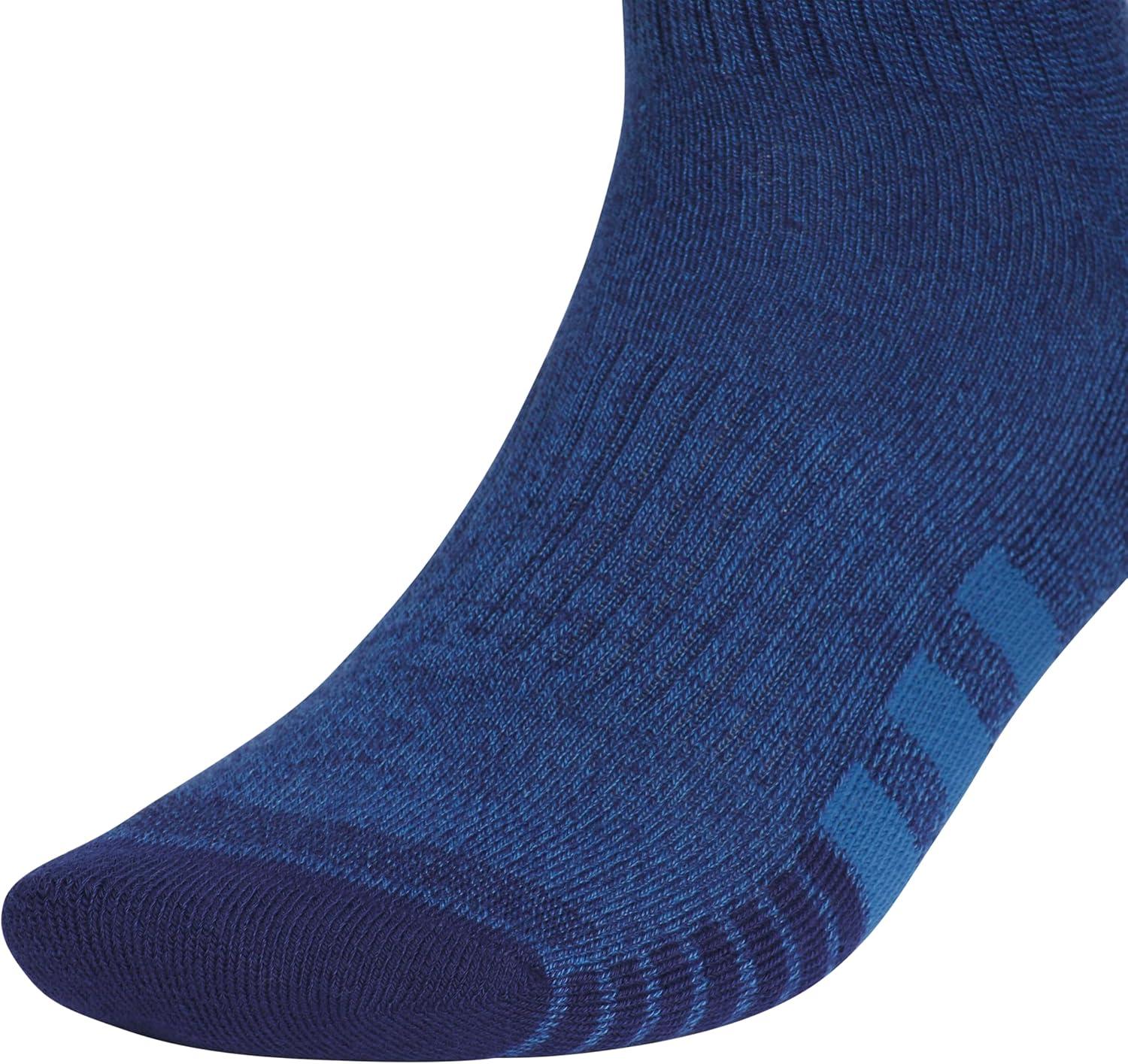 imageadidas mens Cushioned Quarter Ankle Socks 3pair PackDark BlueWhiteDusky Ink Blue