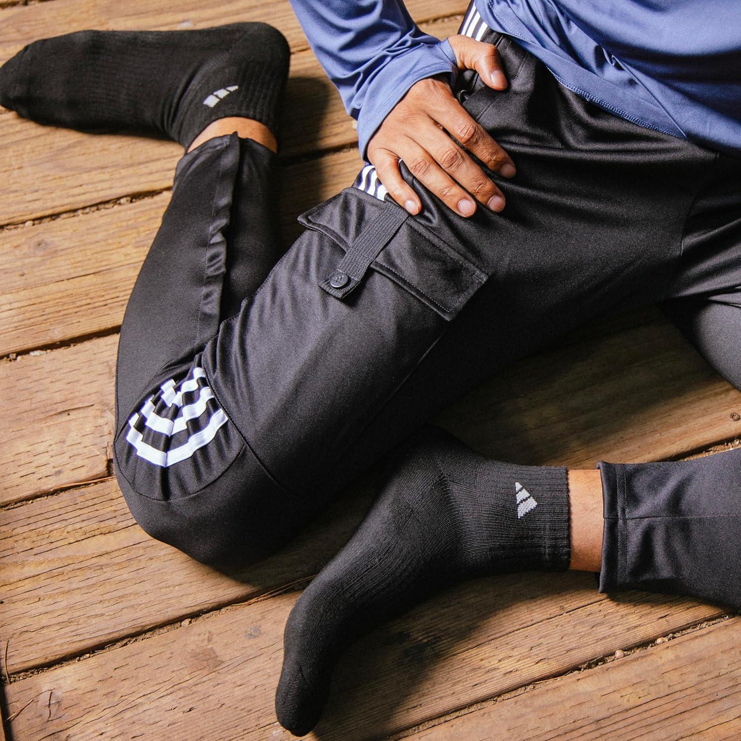 imageadidas mens Cushioned Quarter Ankle Socks 3pair PackDark BlueWhiteDusky Ink Blue