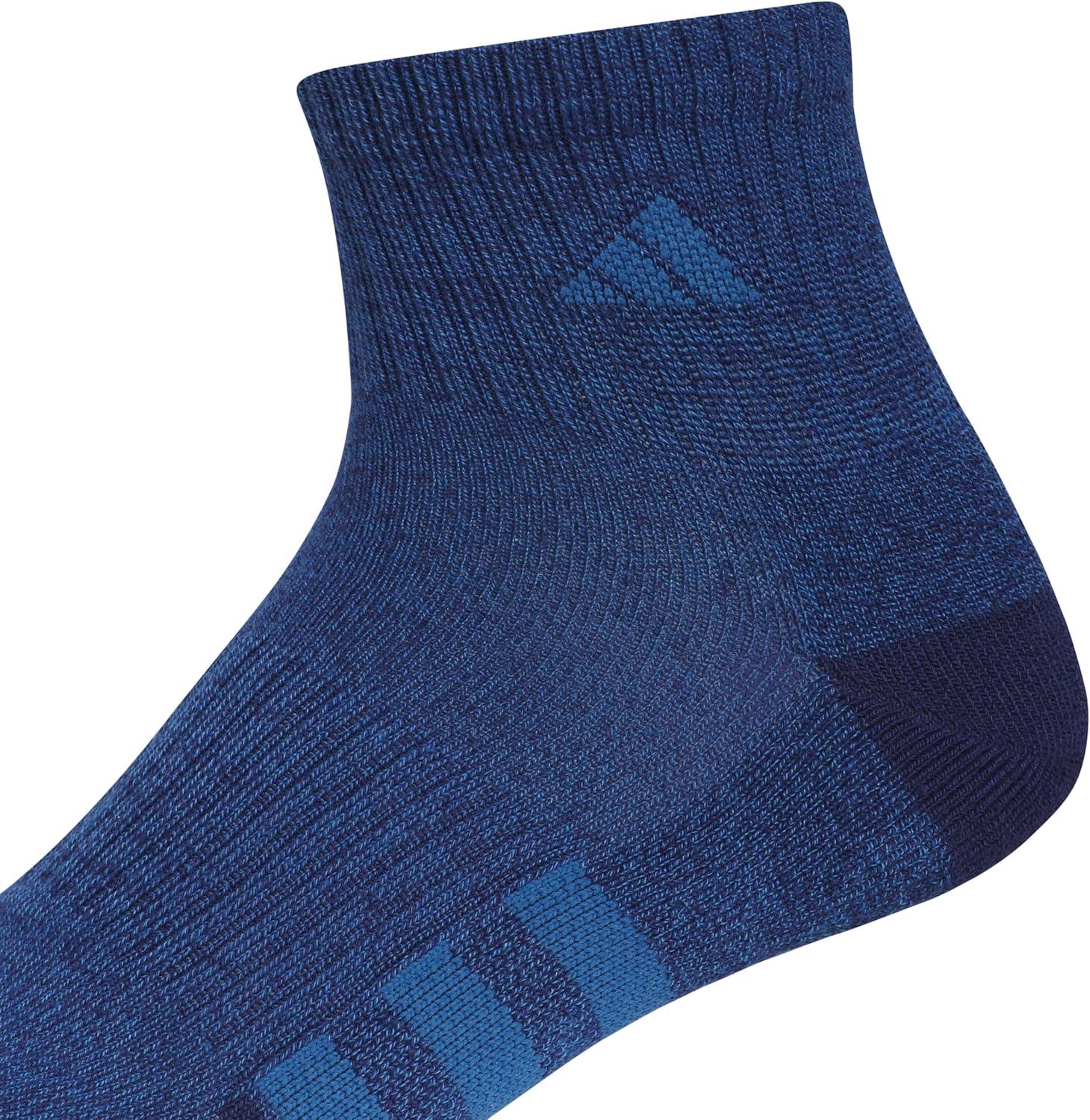 imageadidas mens Cushioned Quarter Ankle Socks 3pair PackDark BlueWhiteDusky Ink Blue