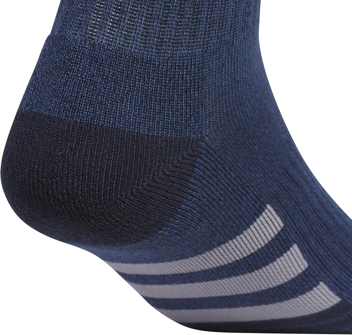 imageadidas mens Cushioned Quarter Ankle Socks 3pair PackLegend Ink BlueGreyWhite