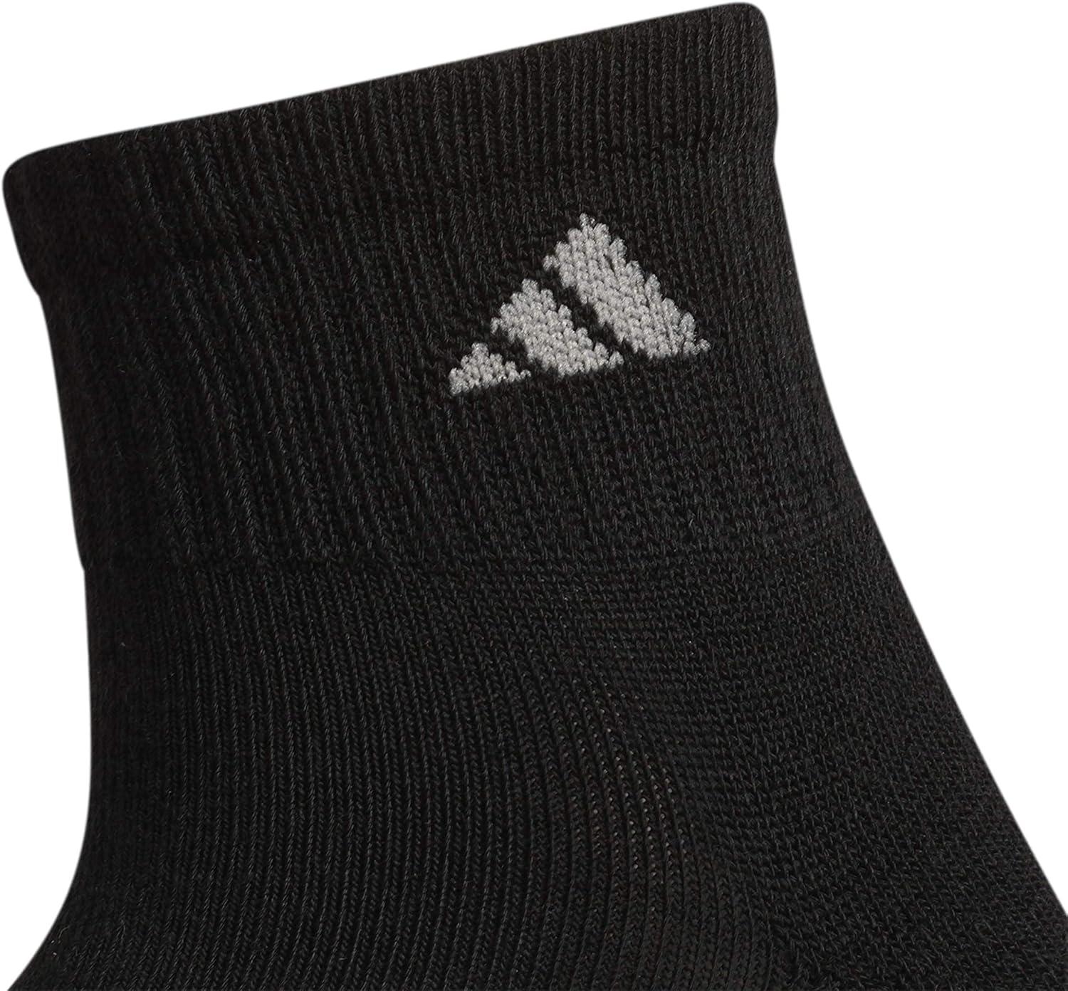 imageadidas womens Athletic Cushioned Quarter Socks With Arch Compression 6pairBlackAluminum 2