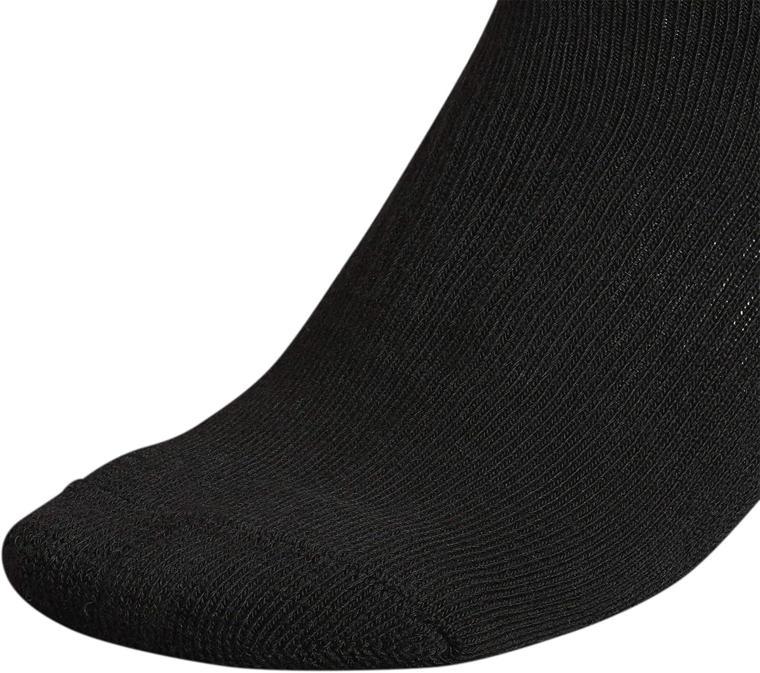 imageadidas womens Athletic Cushioned Quarter Socks With Arch Compression 6pairBlackAluminum 2