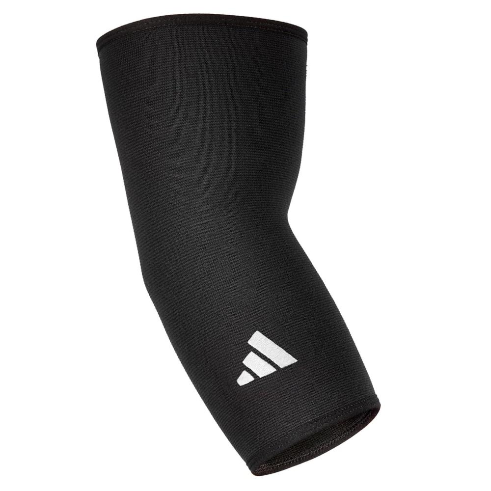 imageadidas Elbow Support Sleeve  Seamless and Smooth Elbow Support for Training Competitions and General Fitness  Ergonomic Design Nylon Trim  Durable ampamp Breathable  Black Red Logo Largeadidas Elbow Support