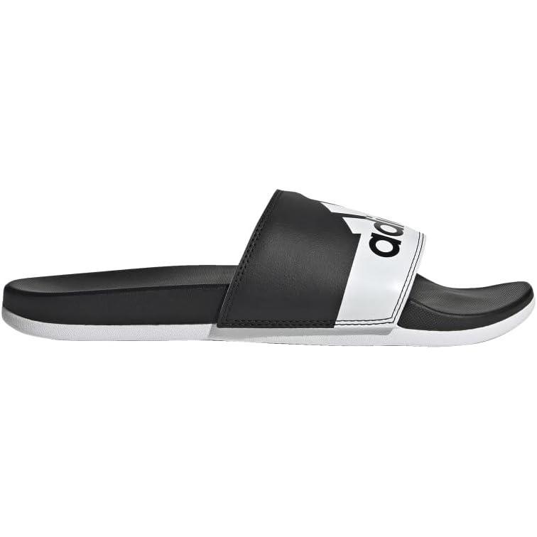 imageadidas Mens Adilette Comfort Slide Casual Sandals Casual  WhiteBlackWhiteWhite