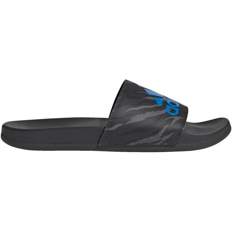 imageadidas Mens Adilette Comfort Slide Casual Sandals Casual  WhiteCarbonBlue RushCarbon