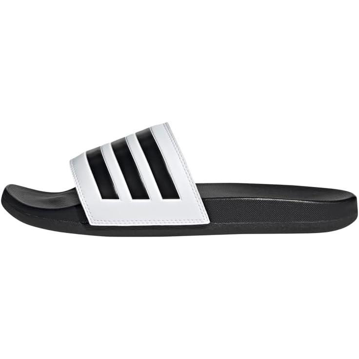 imageadidas Mens Adilette Comfort Slide Casual Sandals Casual  WhiteFtwr White Core Black Core Black