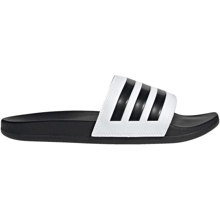 imageadidas Mens Adilette Comfort Slide Casual Sandals Casual  WhiteWhiteBlackBlack