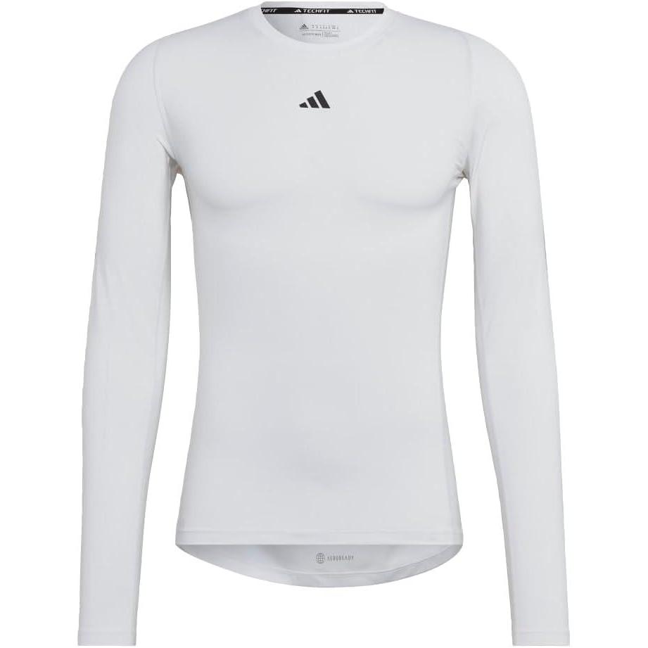imageadidas Mens Techfit Aeroready Training LongSleeve TShirtWhite