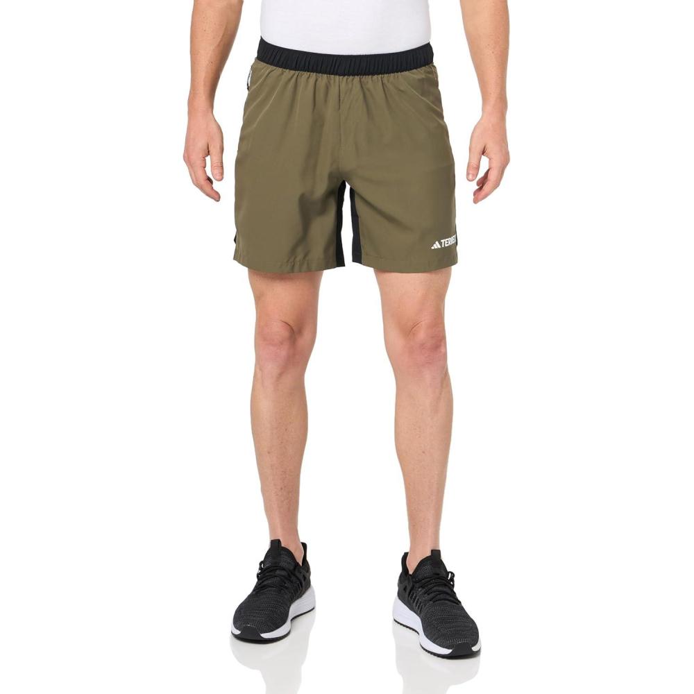 imageadidas Mens Terrex Multi Athletic Shorts Trail Running Casual Bottoms Casual Comfort Technology BlackOlive Strata