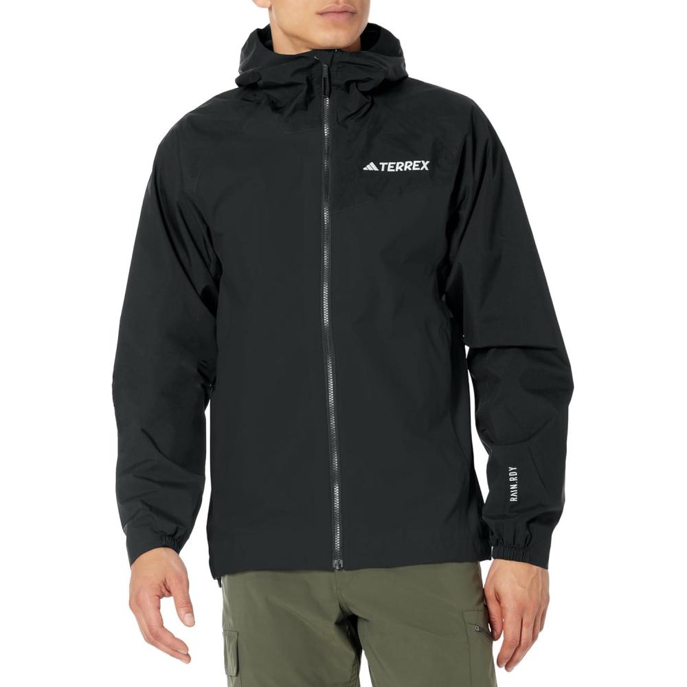 imageadidas Mens Terrex Multi TwoLayer Rain JacketBlack