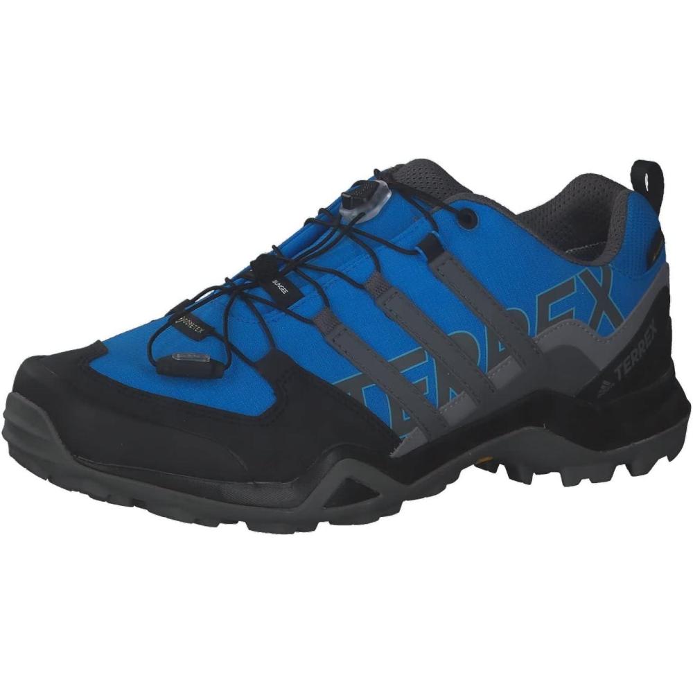 imageadidas Mens Terrex Swift R2 Goretex Hiking ShoeBlue Rush Grey Four Core Black