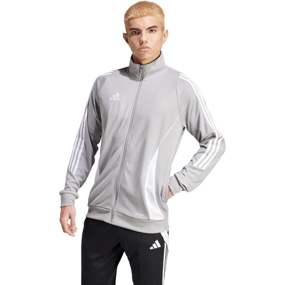 imageadidas Mens Tiro 24 Training JacketTeam Mid GreyWhite