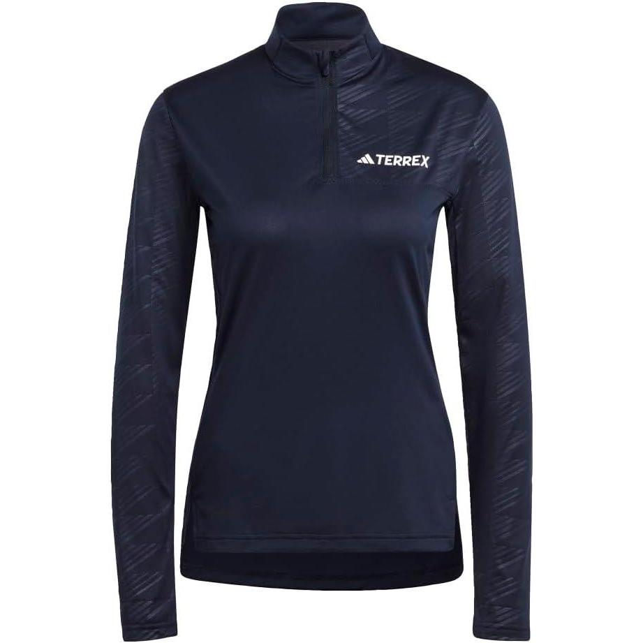 imageadidas Womens Terrex Multi Half Zip LongSleeve TShirtInk