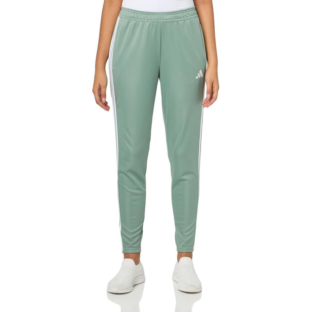imageadidas Womens Tiro 25 Essentials Training Track PantsSilver GreenWhite